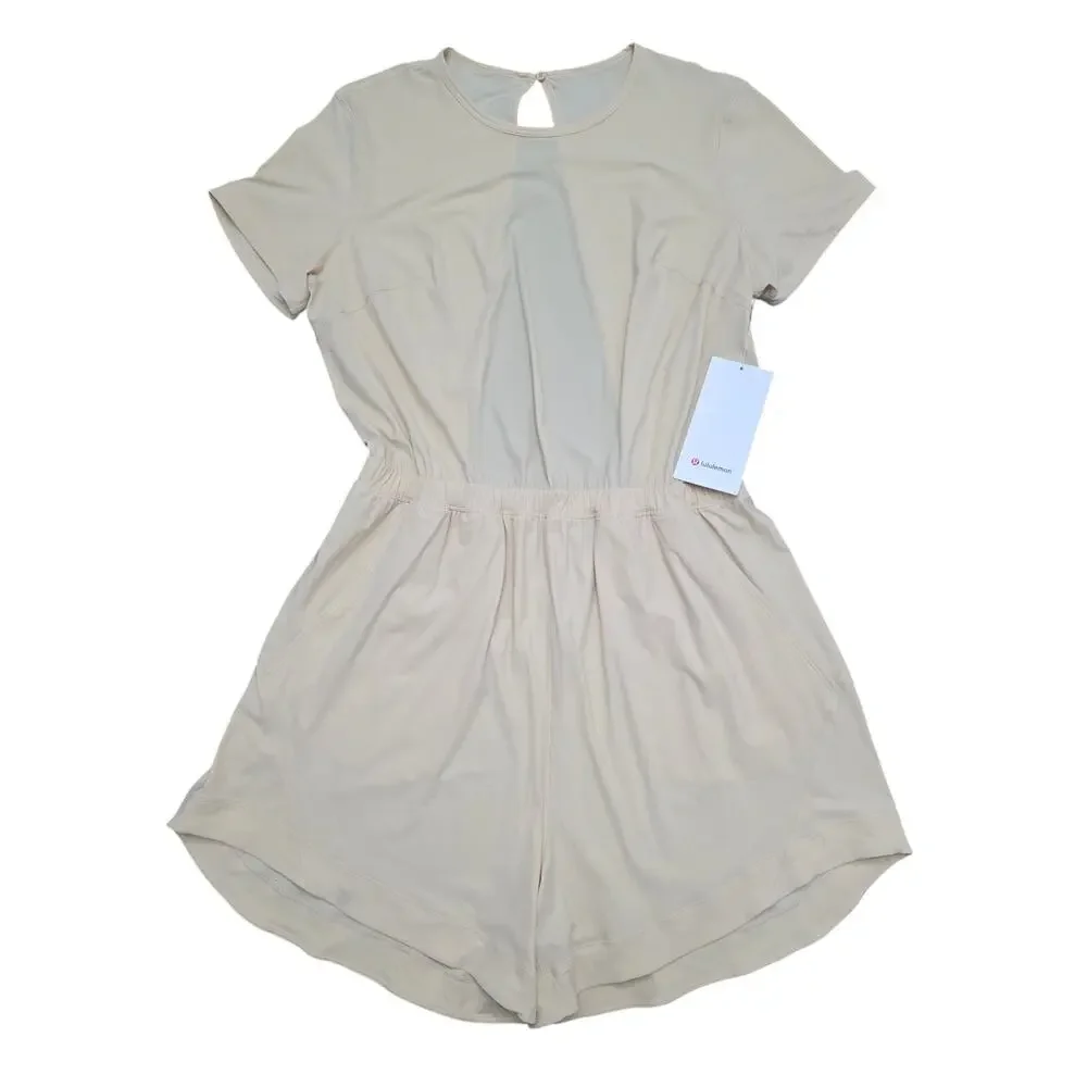NWT Lululemon Lightweight High-Neck Romper Prosecco Size 10 - Flaw